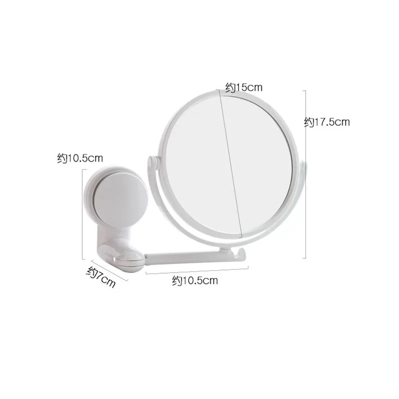 Kaufen Vanzlife Schlafsaal wand montiert eitelkeit spiegel faltbare rotierenden einzigen spiegel hause badezimmer kostenloser stanzen HD runde eitelkeit spiegel