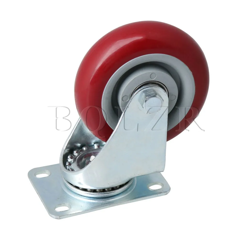 

BQLZR 9.9x3.2x12.8cm Metal&Plastic 360 Degree Double Axis Wheel for Flatbed Trolley or Various Tool Carts