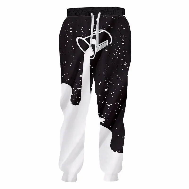

Hip Hop Style Mens Pants 3d Milk Starry Sky Casual Harem Sweatpants Funny Print Unisex Trousers Male Streetwear