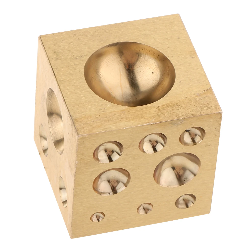 MagiDeal Jewelers Dapping Block Square Punch Dome Jewelry Making Bench Tool