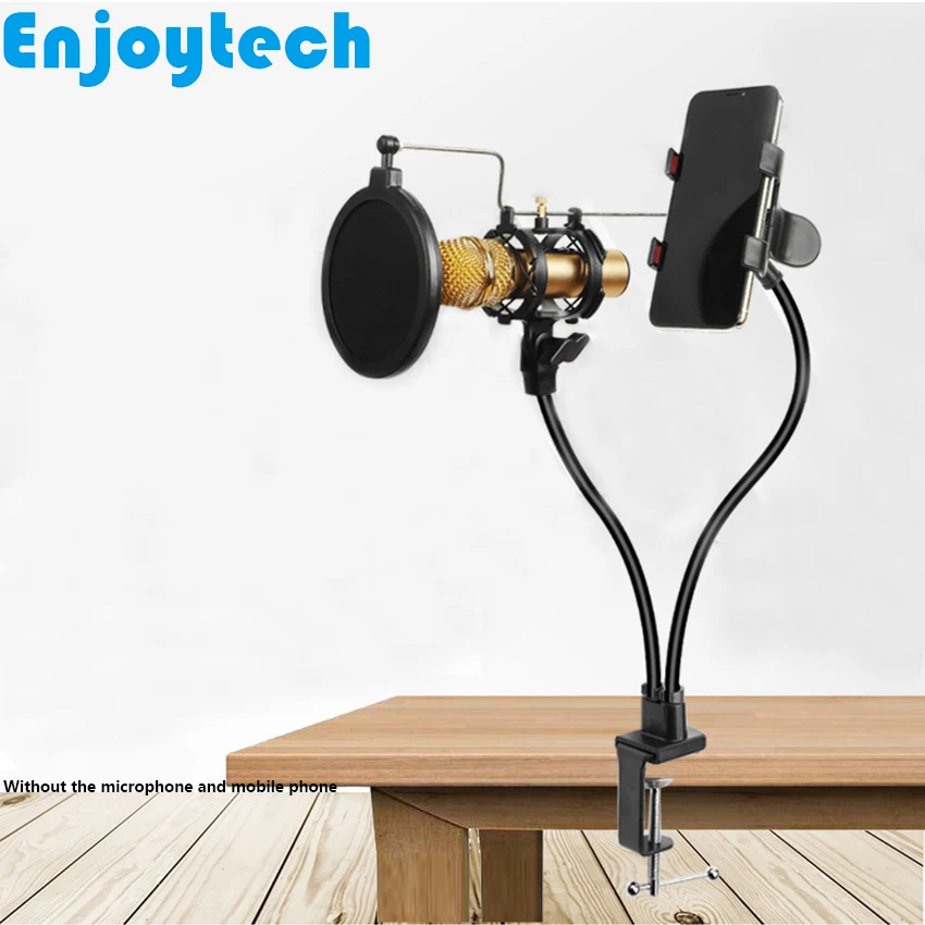 

New Tabletop Flexible Mounts Stands with holder for Phones Microphones Live Streaming Tripod with Holders for Video Bloggers