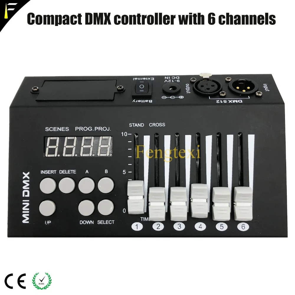 Little Console incl 6 DMX512 Channels Program Controller 6dmx Simple Operate Controllers for Stage Lighting Running