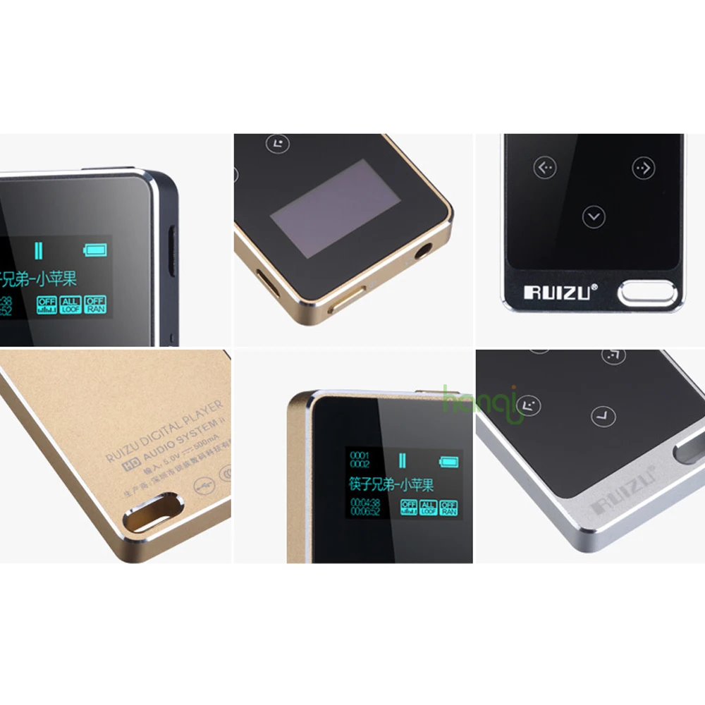 Cena Oryginalny monitor tft RUIZU X05 HIFI 8GB odtwarzacz MP3 8GB przycisk dotykowy bezstratnej dźwięku obsługuje fm, nagrywanie e booków sportowy odtwarzacz muzyczny