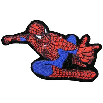 

Embroidered Spider Man Patches Twill with Heat Cut Border and Iron On Backing Accept Custom and MOQ50pcs Free Shipping