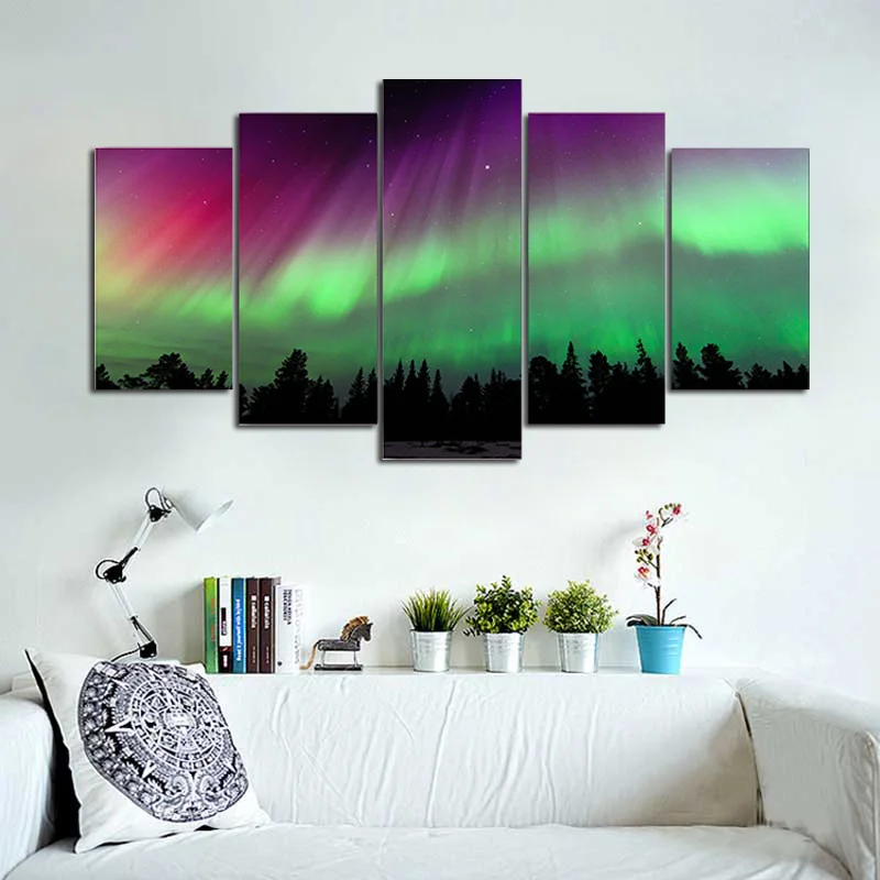 

Northern Lights Diamonds Painting Full Kit Drills 5pcs Rhinestone Cross Stitch Wall Decor Painting Embroidery Mosaic