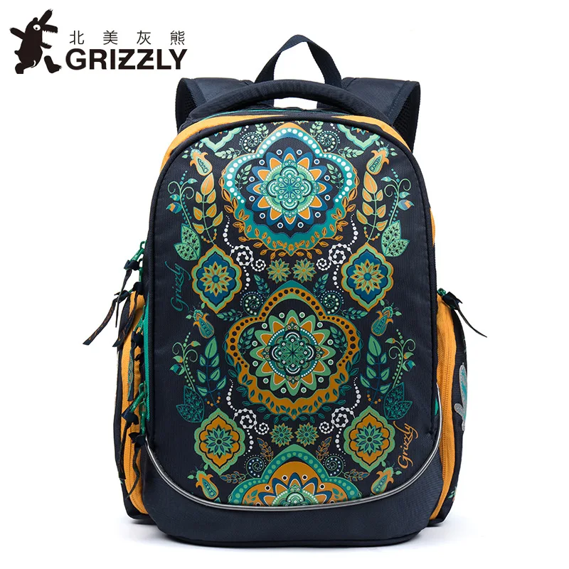 GRIZZLY 2019 новые школьные сумки рюкзак для девочек дизайн медведя Детские рюкзаки