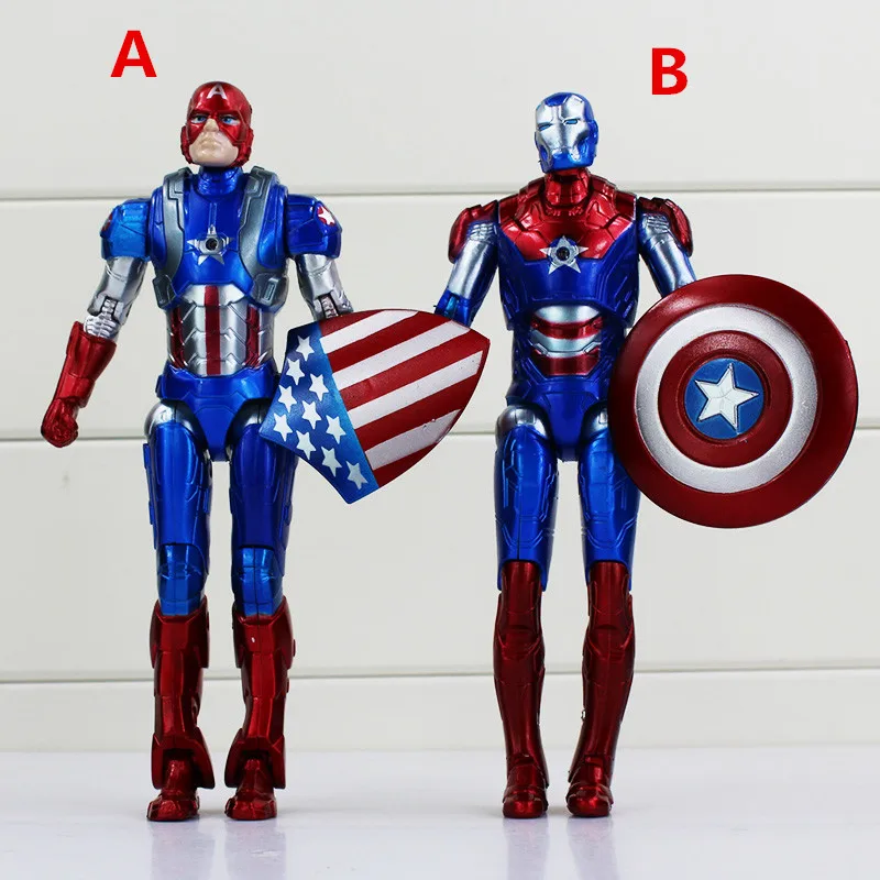 The Captain America Action Figures Toys PVC Model Doll Collective Toy 18cm 2 Styles Can Choose