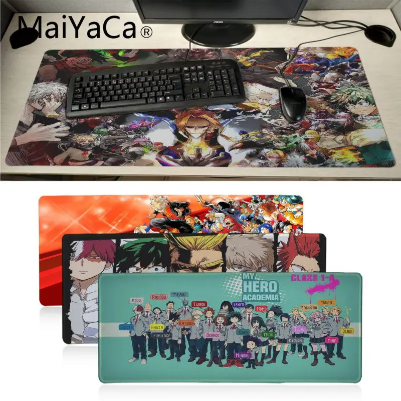 

MaiYaCa High Quality My Hero Academia Keyboard Gaming MousePads Large Gaming Mouse Pad Lockedge Mouse Mat Keyboard Pad