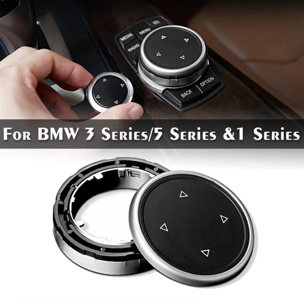 Auto Accessories Multi Media Knob Cover Trim Black Button For BMW F10 F20 F30 iDrive Easy to use Hot Sale