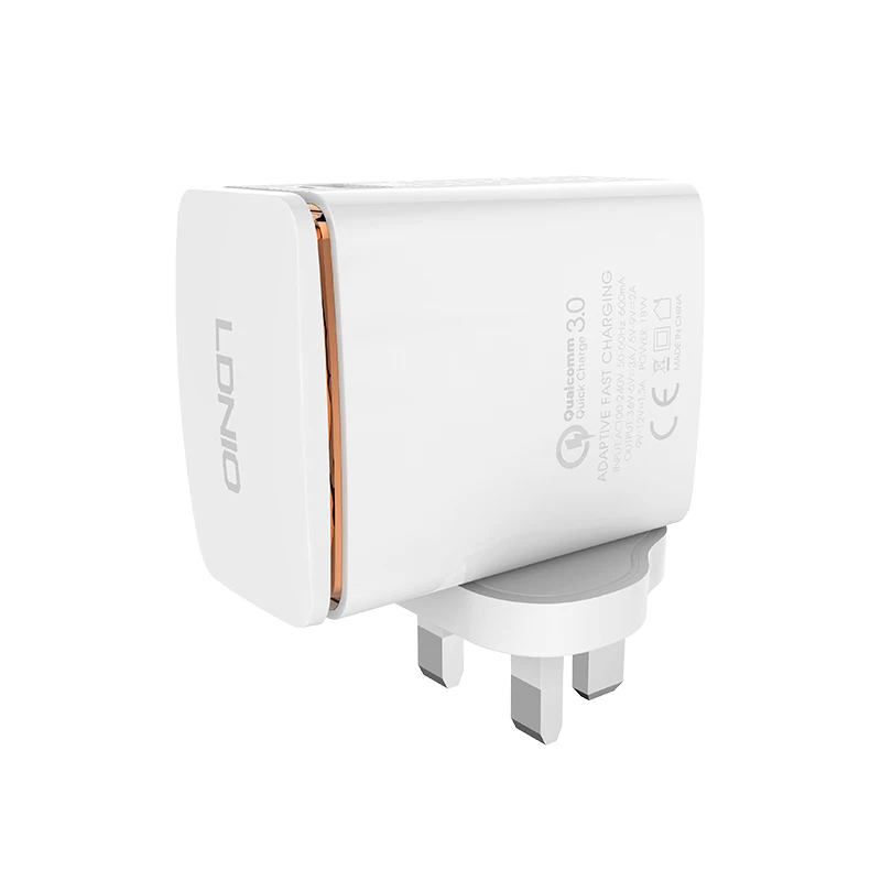 LDNIO A1301Q Съемная Великобритания Plug один QC3.0 быстрой зарядки USB Порты и разъёмы дома