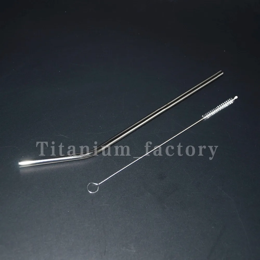 

Titanium Ti Drinking Straw For EDC Outdoor Self-Defense Survival Camping Hiking Backpack W/ with a free Cleaning Straw brush