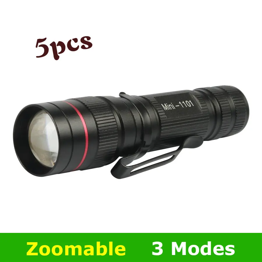 5 шт. Водонепроницаемый мощный светодиодный фонарик CREE Q5 Мини Flash Light для
