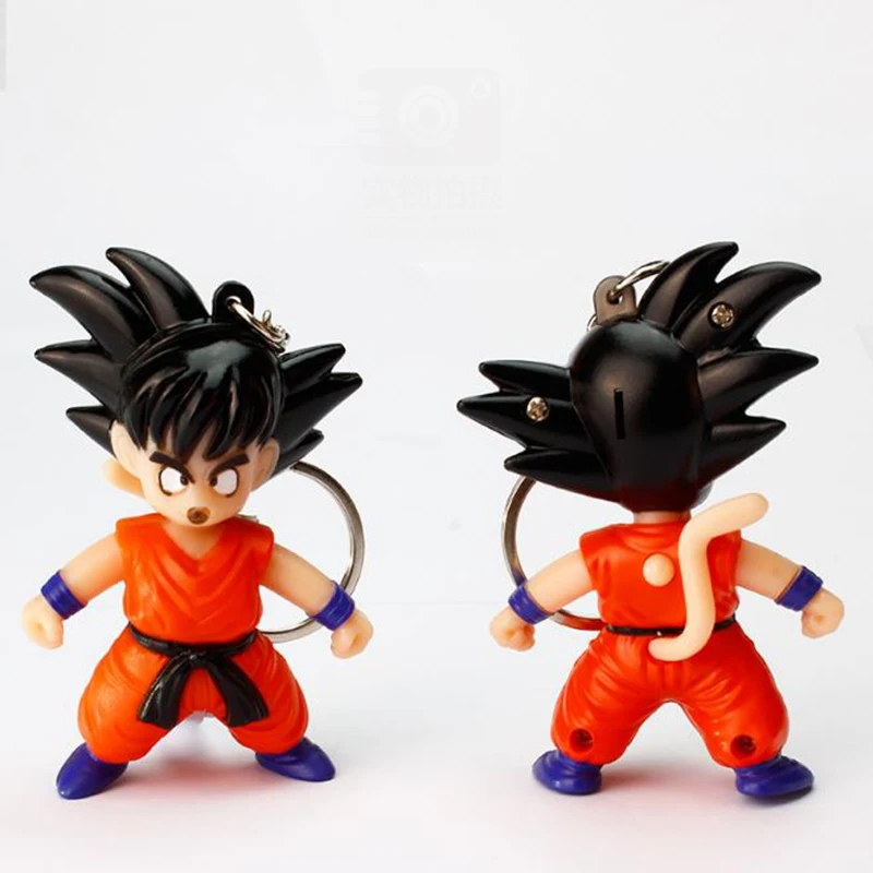 

1 Pc Cute Anime Dragon Ball Luminous Keychain Sound Light LED Flashlight Keyring Luminous Toy