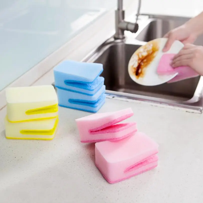 Creative Kitchen Multifunction Cleaning Sponge Tableware Scouring Pad Dish Washing Practical