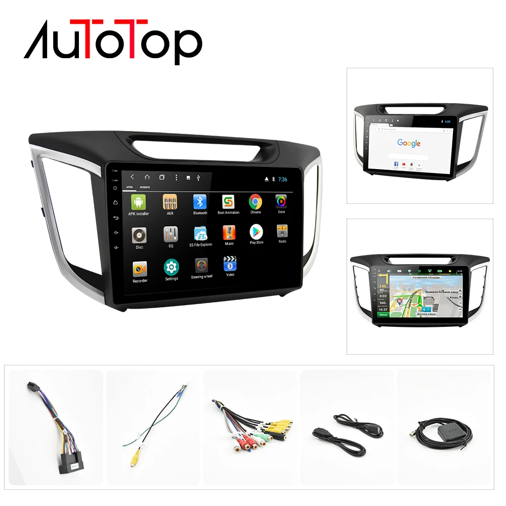 Best AUTOTOP 2 Din Android 8.1 Creta Multimedia For Hyundai Creta IX25 Navigation 2011-2018 Car DVD GPS Radio Stereo Audio IX25 Creta 2