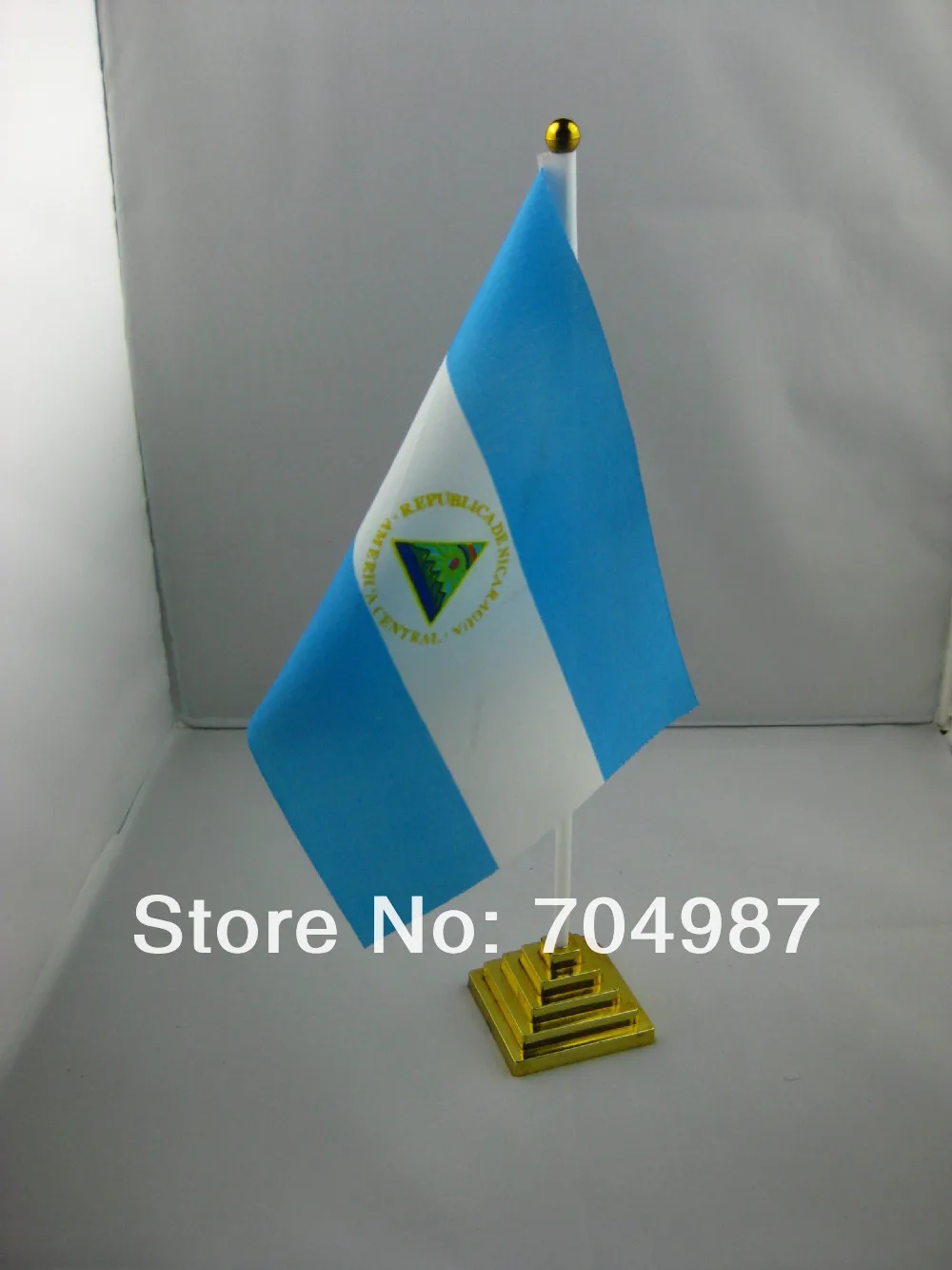 

Nicaragua table desk flag banner free shipping