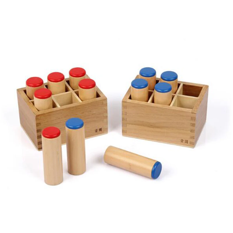 NEW Montessori Sensorial Auditory Material Sound Cylinders Sound Boxes 