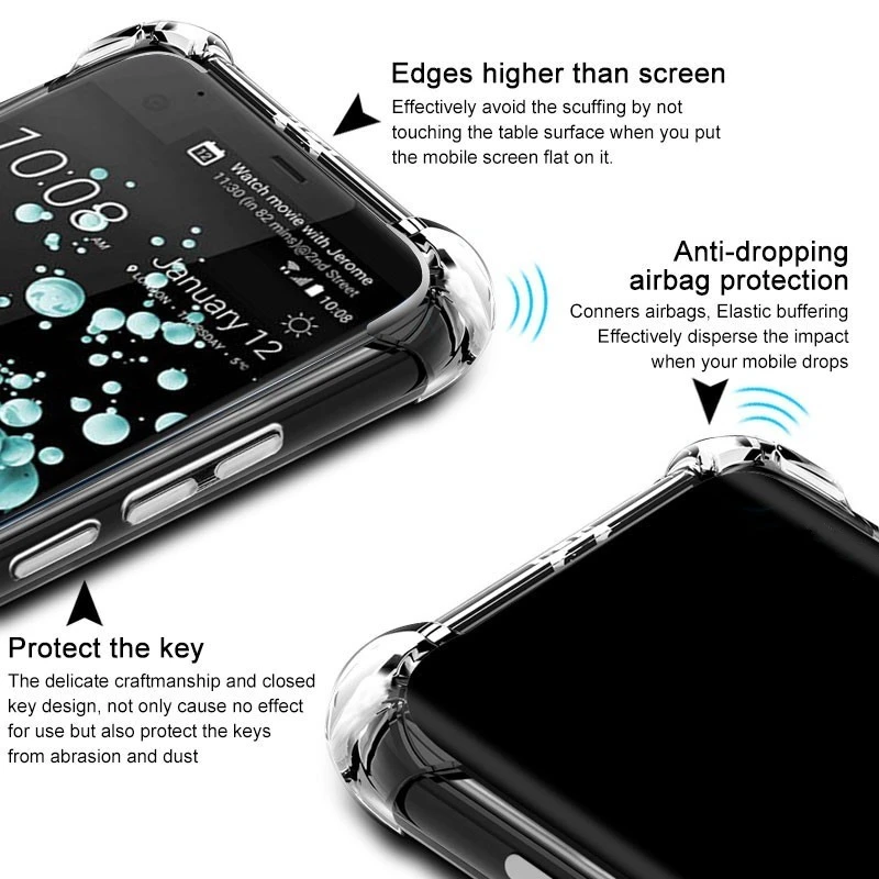 علبة هاتف خاصة بهواتف htc U11 U12 زائد الحياة عيون جوجل بكسل 2 3 XL واحد M10 A9S 10 برو الترباس X10 EVO U اللعب جدا الرغبة 12 زائد غطاء