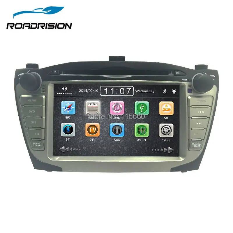 

RoadRision 7 inch car dvd player for Hyundai IX35/Tucson with GPS Navigation Stereo Headunit Bluetooth Radio IPOD USB Free map