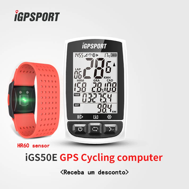 

iGPSPORT iGS50E GPS Computer Cycling ANT+ Bike Wireless Computer Digital Speedometer Odometer Backlight IPX6 Waterproof Computer