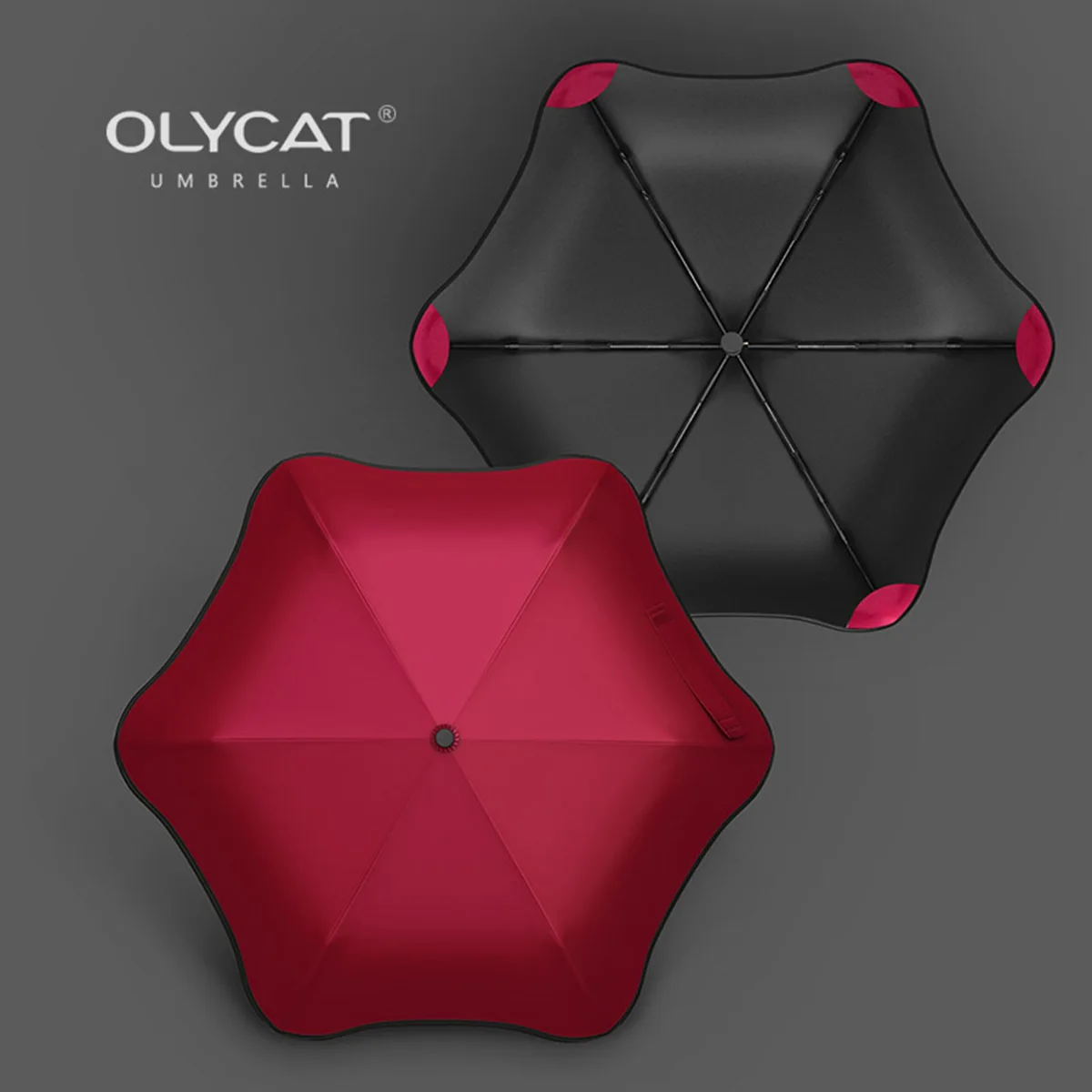 Olycat Anti UV Kids Umbrella Windproof Safety Round Corner Sun Umbrellas Women 6 Ribs Creative Children Umbrella UPF50+ Parasol