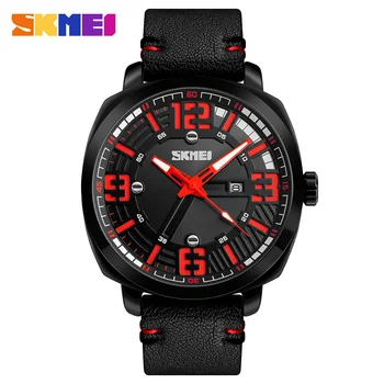 

New Luxury Brand SKMEI Men Sport Casual Watches Men's Quartz Clock Man Army Military Leather Wrist Watches Relogio Masculino
