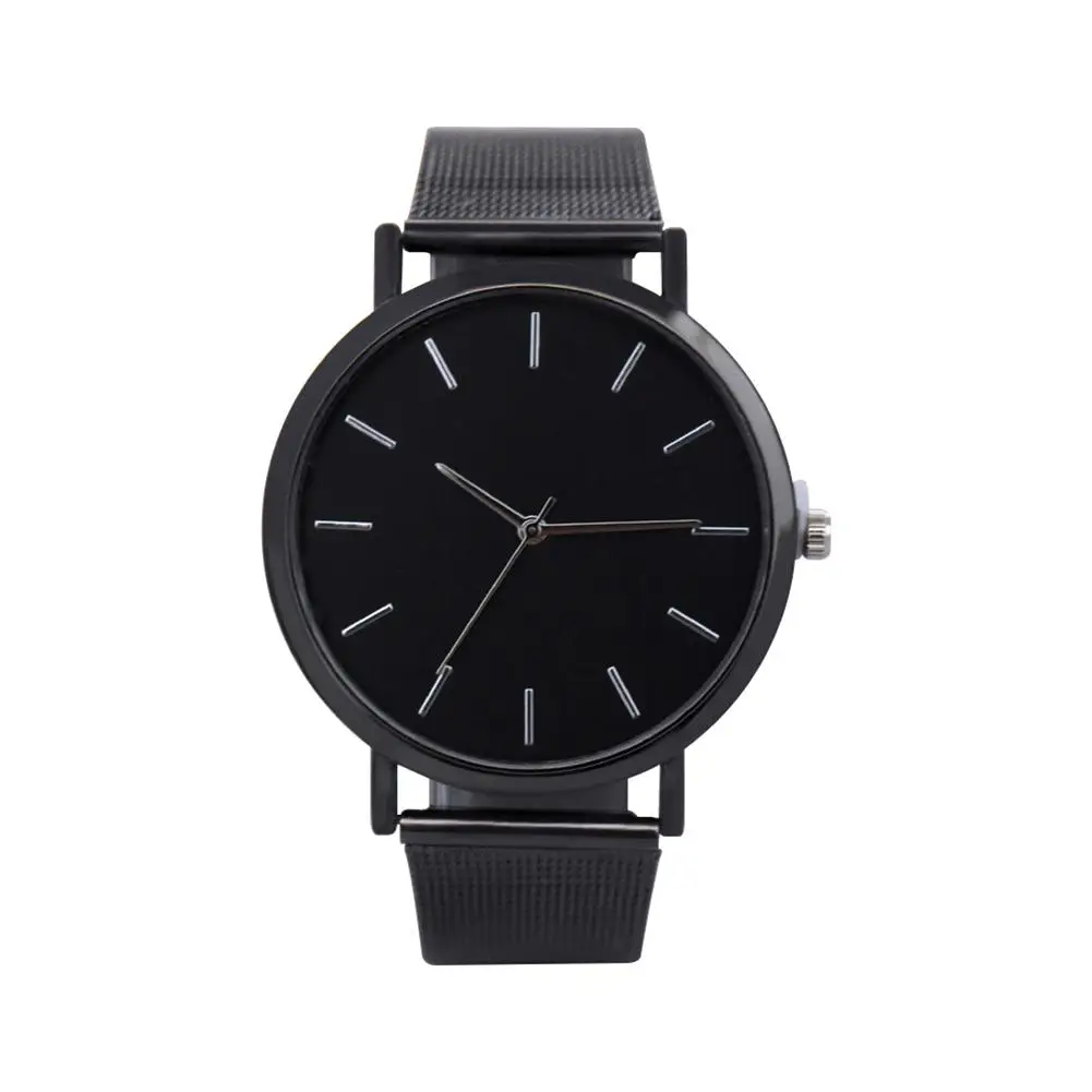  Runde Zifferblatt bajan kol saati Analog Legierung Band Quarz Armbanduhr Unisex Büro Schule Decor f