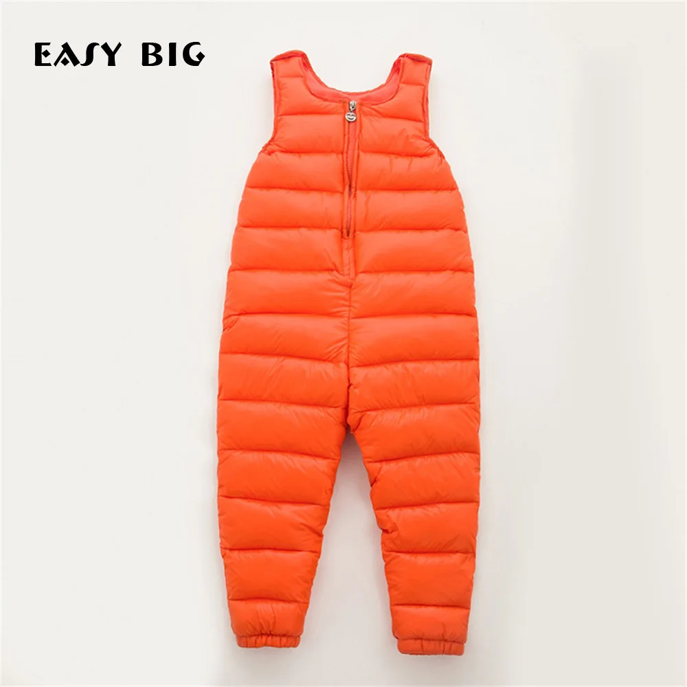 

EASY BIG Winter Warm Children Down Overalls For Girls Unisex Kids Overalls For Boys CC0145