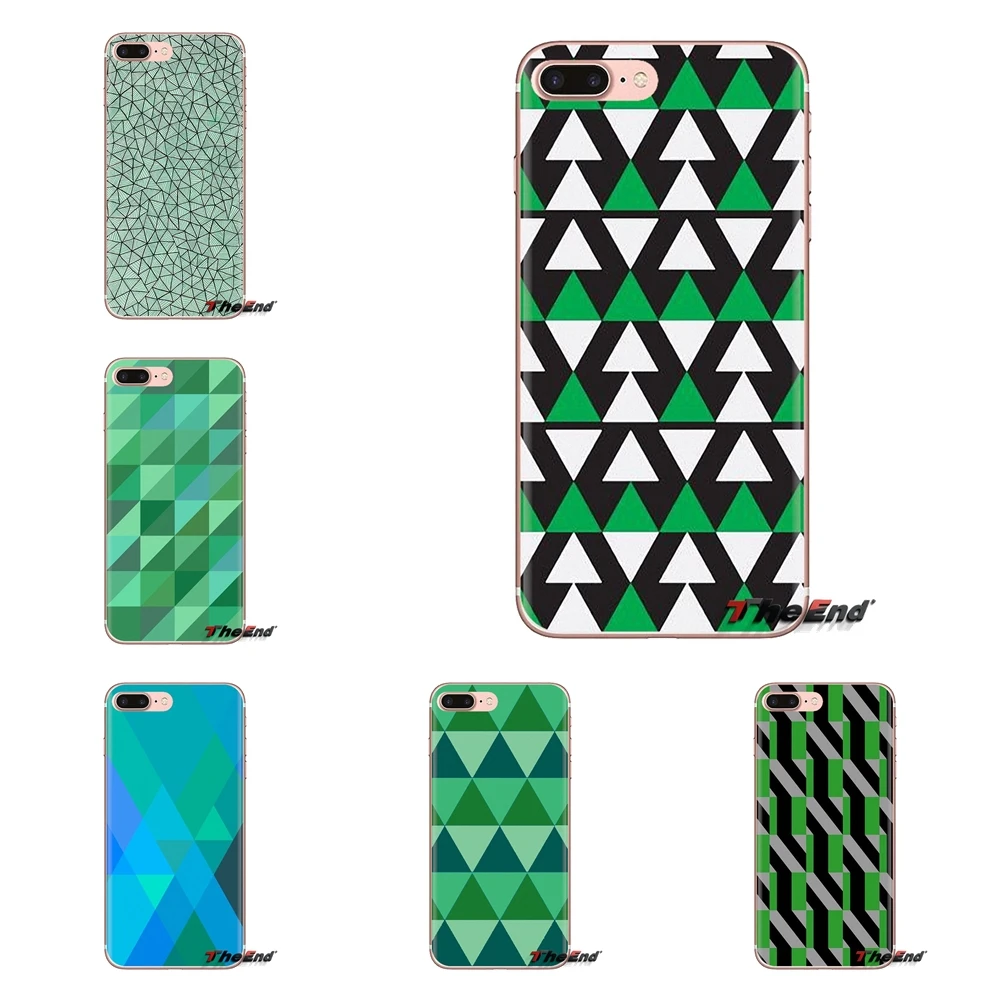 For LG Spirit Motorola Moto X4 E4 E5 G5 G5S G6 Z Z2 Z3 G2 G3 C Play Plus Mini Silicone Phone Covers Blue Green Geometry Artistic |