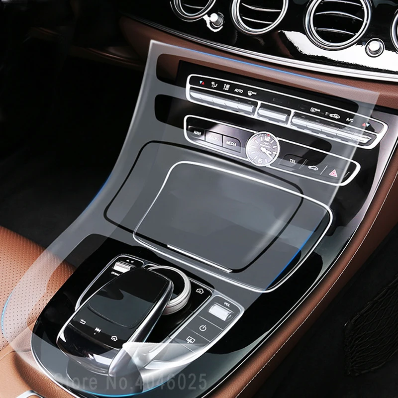 

For Mercedes Benz W205 C Class C200L C180L transparent Promotion TPU Film sticker for mercedes Center console Auto Accessories
