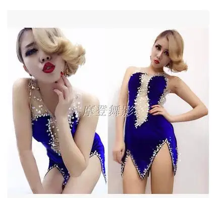 Новинка! Ночной рынок DJ singer DS роскошное сексуальное прозрачное платье со