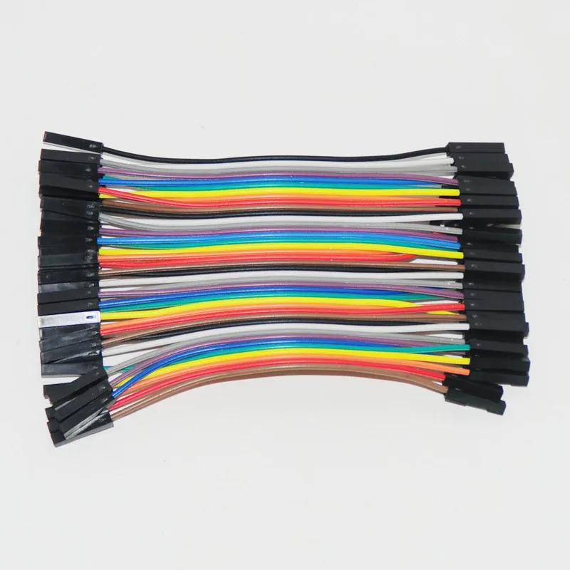 

40pcs 10CM Dupont Cable For Arduino DIY KIT Row Breadboard Jumper Wires Female To Female 2.54mm Cables Line Connector Electronic