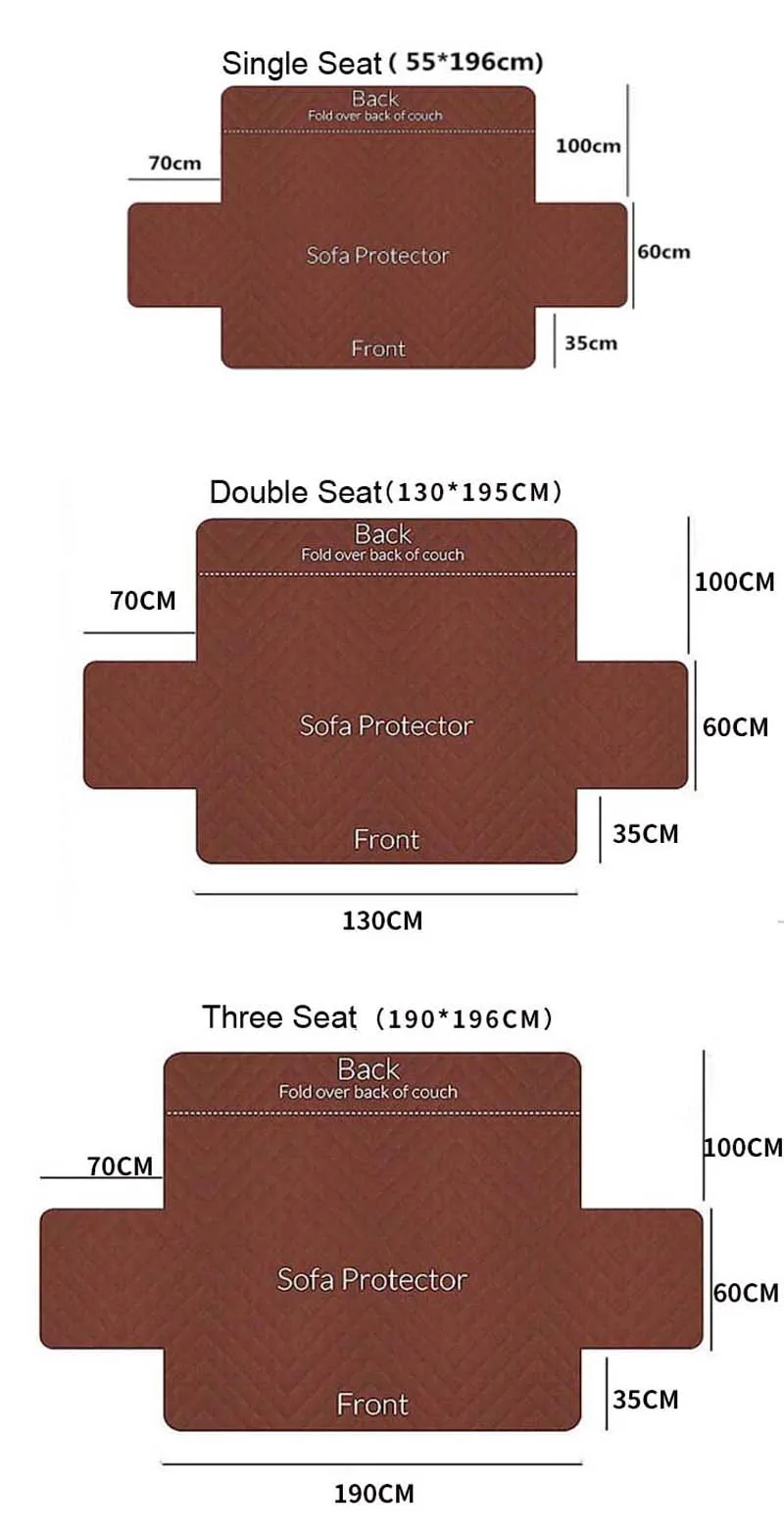 Коричневый, серый диван-Подушка Мат Машина ля стрижки домашних животных собак Водонепроницаемый съемный диван кресло-кровать чехлов защитный чехол для мебели, для дивана коврик для 1/2/3 сиденье