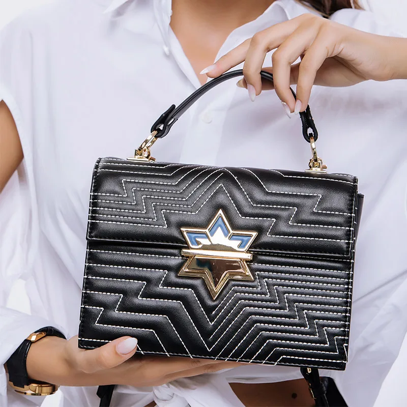 

KZNI Genuine Leather Bags for Women Top-handle Bags Female Fashion Handbags Leather Purse Small 2018 Sac a Main Pochette 9080-1