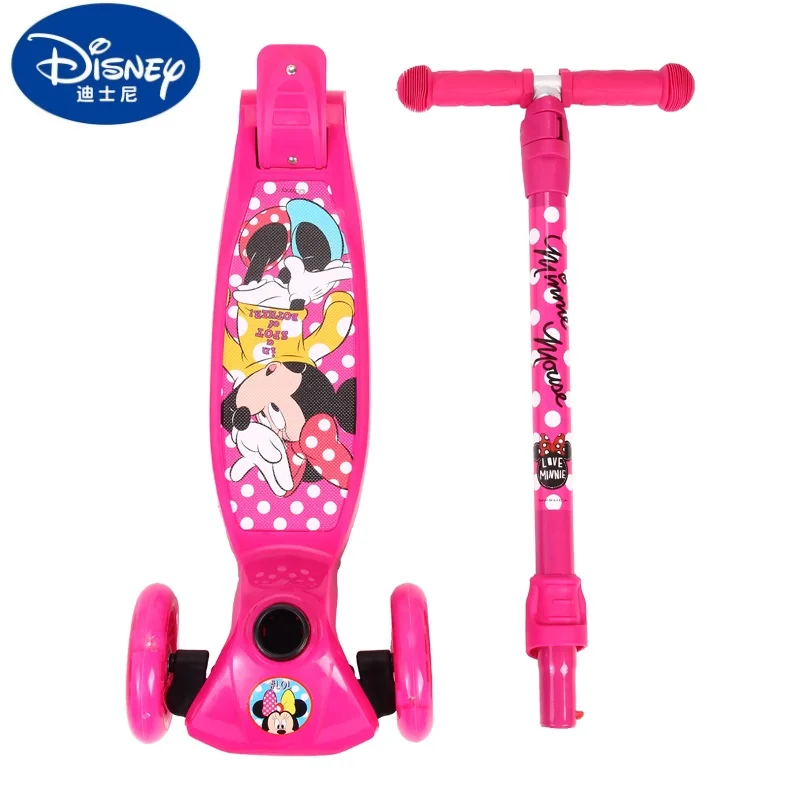 

Disney DCA71115-B KIds Scooter Outdoor Children Balance Train PU Flash 3-Wheeled Scooter Tricycle Adjustable Heights Toy Sports