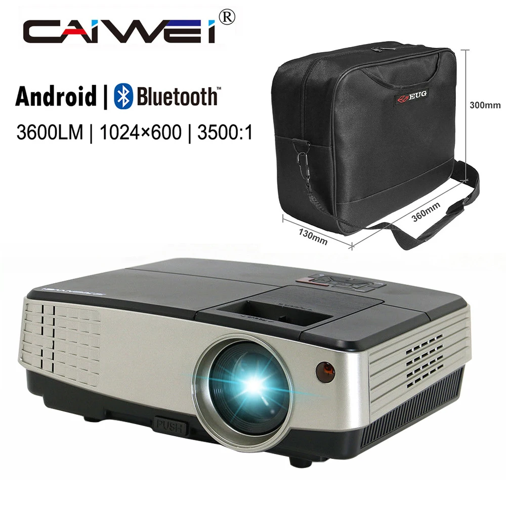 Projector Laptop Bag + Portable Buetooth Wifi Projector LED 1080p HD