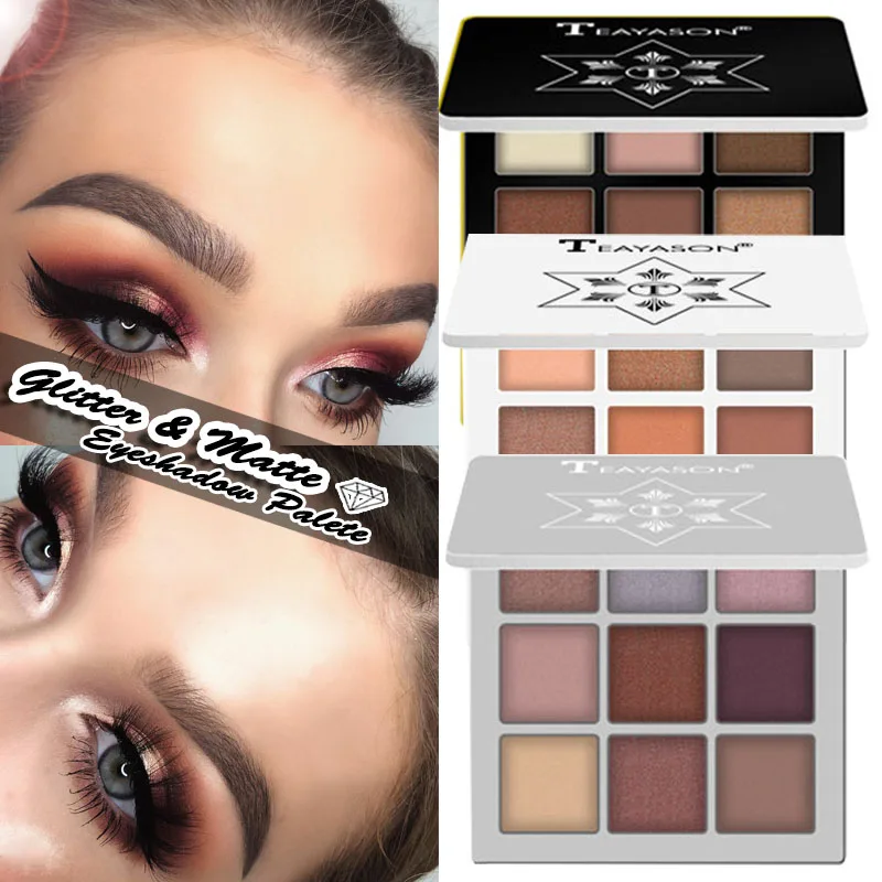 

9 Color Nude Shining Matte Eyeshadow Palette Makeup Glitter Eyeshadow Pigment Smoky Eye Shadow Pallete Waterproof Cosmetics