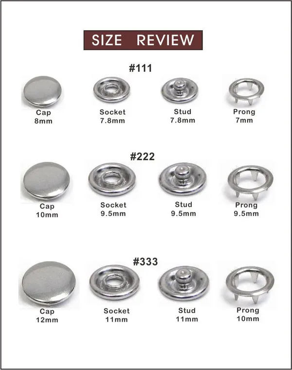 012 cap snap buttons a