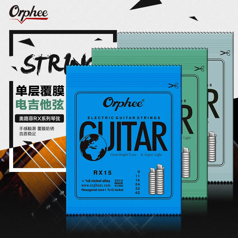 

Hot Sale 1 Set Practiced Nickel Plated Steel Guitar Strings Hexagonal core+8% nickel For Electric Guitar With Original Package