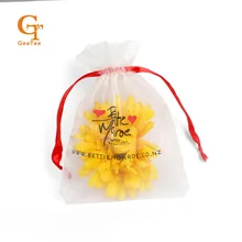 С логотипом бренда на заказ Сумка из органзы с ленточная гирлянда, подарок для рождественской вечеринки, подарочная упаковка, свадебные конфетные Сумки на шнурке