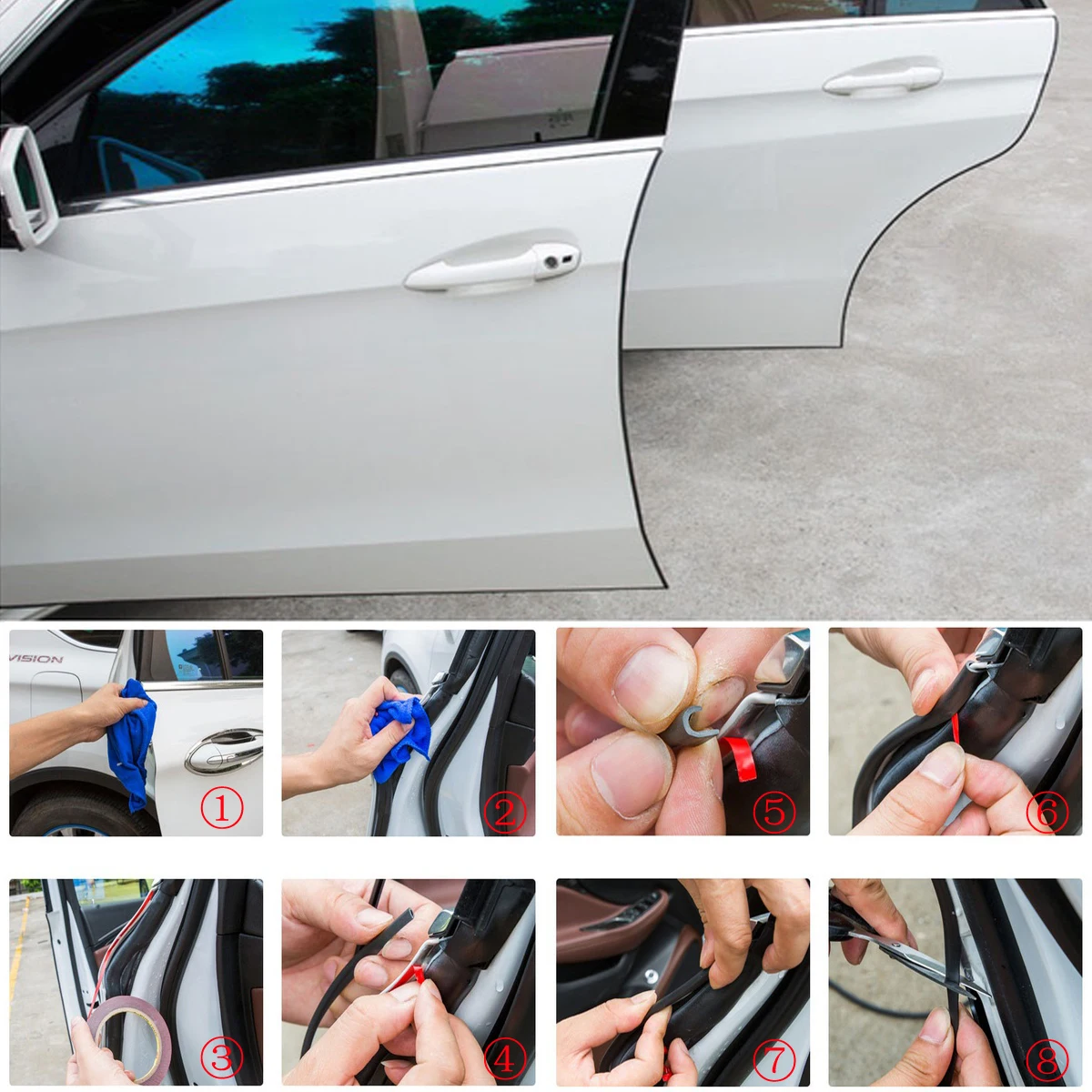 Новый 6 м Хром Литье отделка газа двери автомобиля край Scratch Guard Защитная