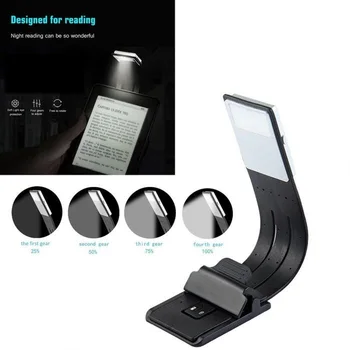 

Portable Creative folding LED Reading Book Light With Detachable Flexible Clip USB Rechargeable Lamp For eBook Readers