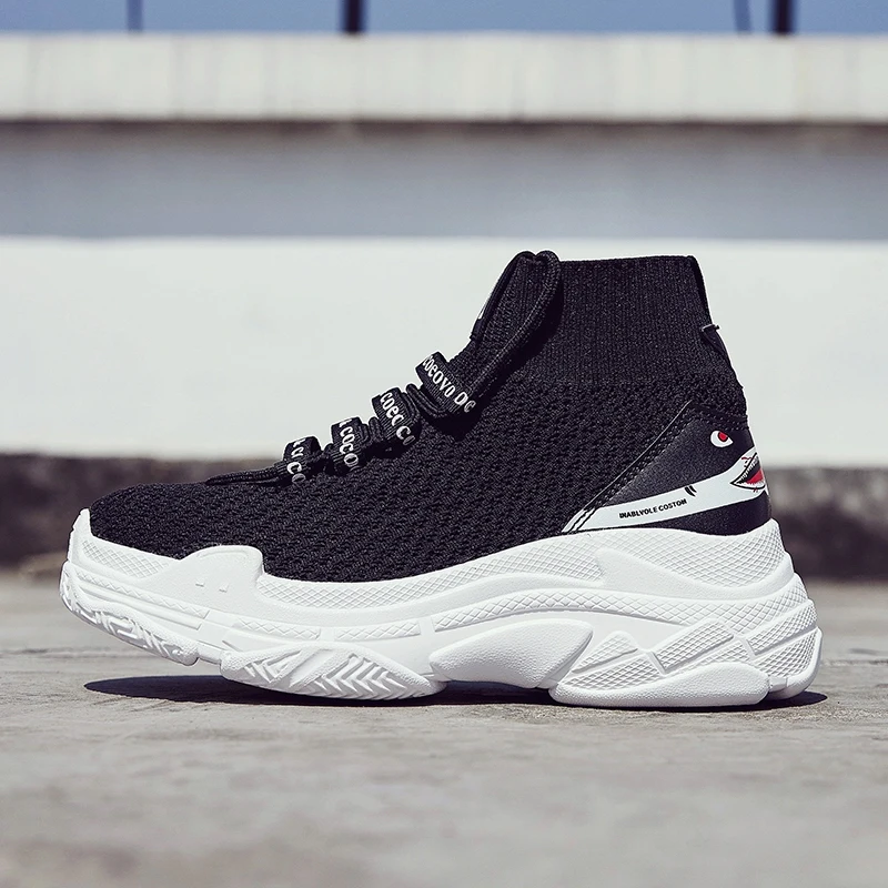 ADBOOV High Top Sneakers Homens Unisex Malha