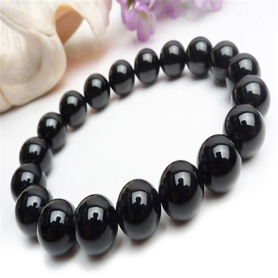 

Natural Black Tourmaline Bracelet For Woman Man Brazil Crystal Stretch Stone Round Beads Jewelry AAAAA 8mm 10mm 12mm 14mm 16mm