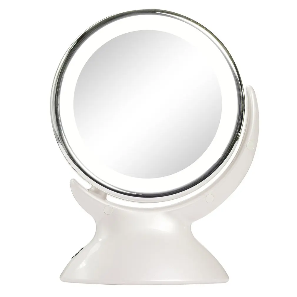 Косметическое зеркало со светодиодной подсветкой светодиодный свет макияж зеркало 5X увеличительное зеркало для макияжа 360 градусов зеркало вращающееся для ванной комнаты спальни