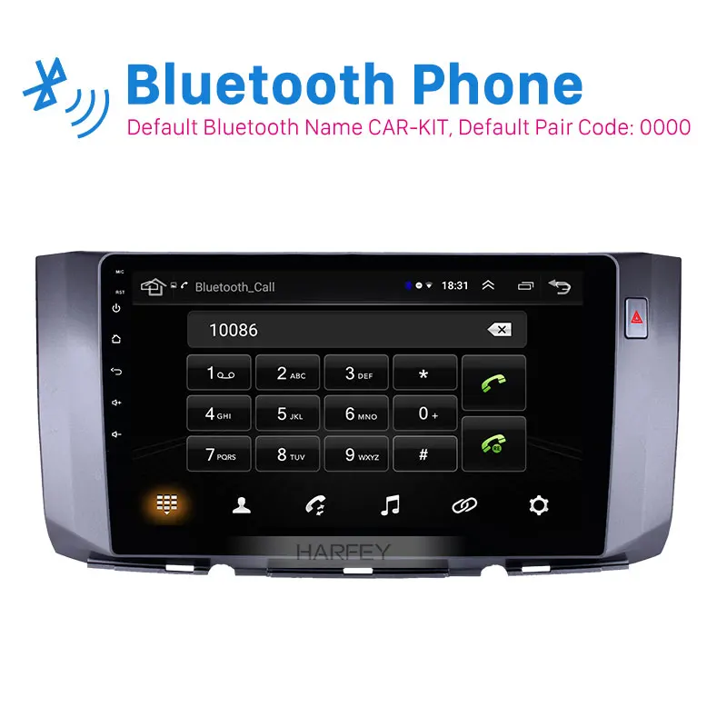 Best Harfey 2Din Touchscreen 10.1 inch Car Radio Head Unit for Toyota ALZA Android 8.1 GPS with AUX support OBD2 Carplay Audio Player 1 Best Harfey 2Din Touchscreen 10.1 inch Car Radio Head Unit for Toyota ALZA Android 8.1 GPS with AUX support OBD2 Carplay Audio Player 1