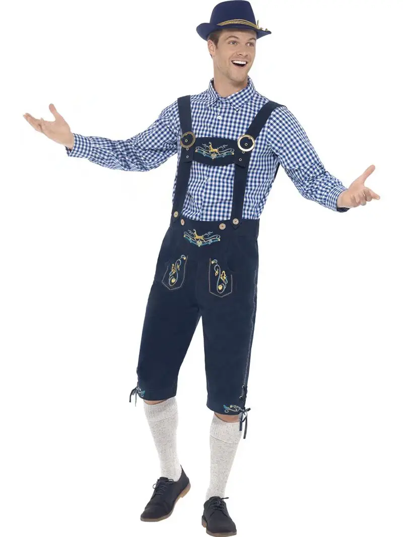 M-3XL Взрослый мужской традиционный костюм для Октоберфеста Lederhosen баварский Октоберфест пособия по немецкому языку пива для мужчин костюм