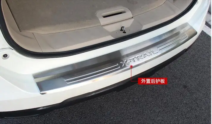

Rear Bumper Protector Sill Exterior Guard Pedal Trim Accessory for Nissan x-trail x trail rogue T32 2014 2015 2016 car sticker