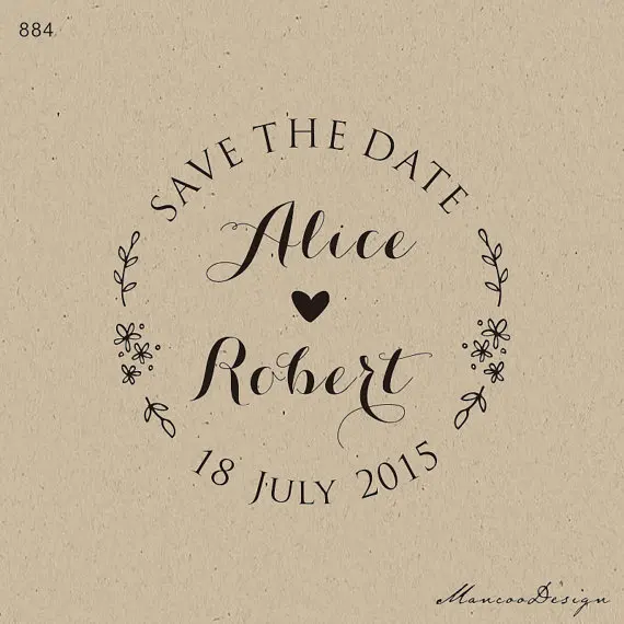 customized save the date wedding favor stamp personalized custom