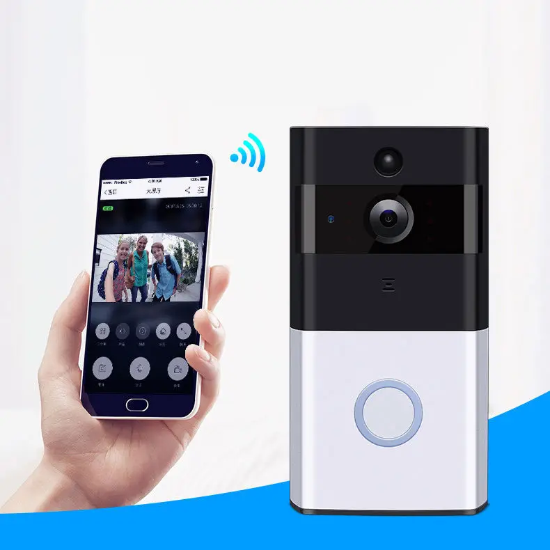Беспроводная Wifi видео камера телефон IP домофон умный дверной звонок дом